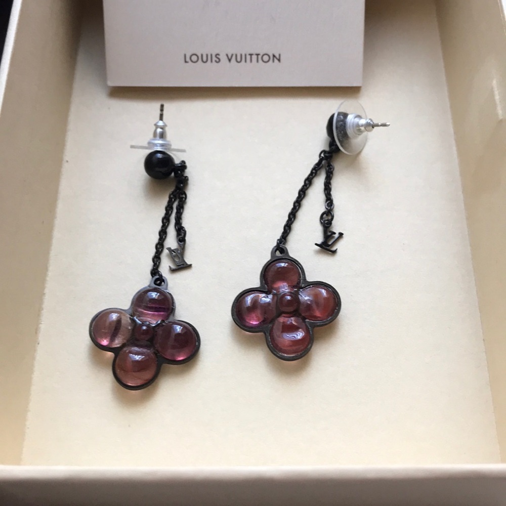 LV floral earrings